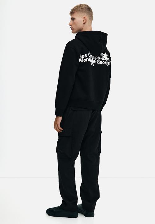 H&M - Loose fit zip-through hoodie - black avenue