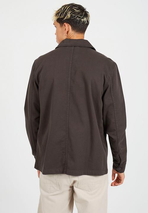 Brave Soul - Twill Shacket - Dark Charcoal