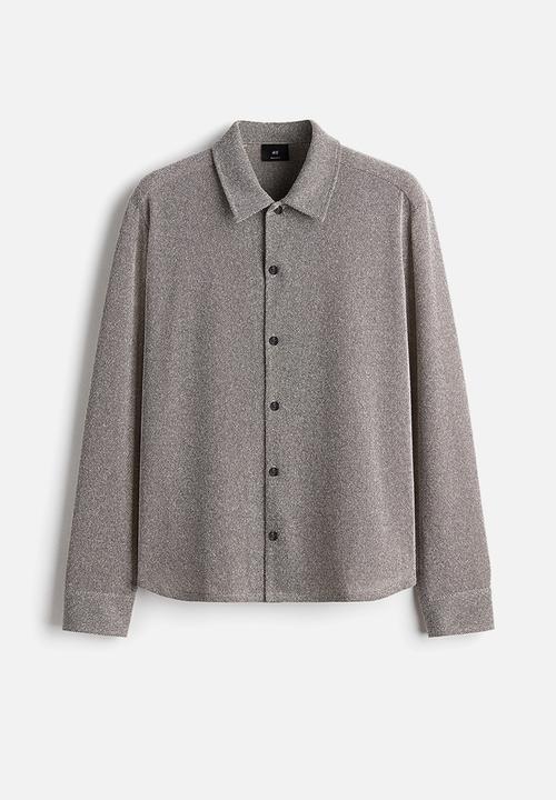 H&M - Regular fit textured shirt - greige