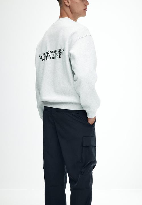 H&M - Relaxed fit nylon cargo trousers - steel blue