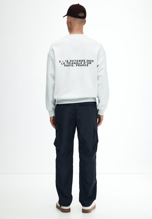 H&M - Relaxed fit nylon cargo trousers - steel blue