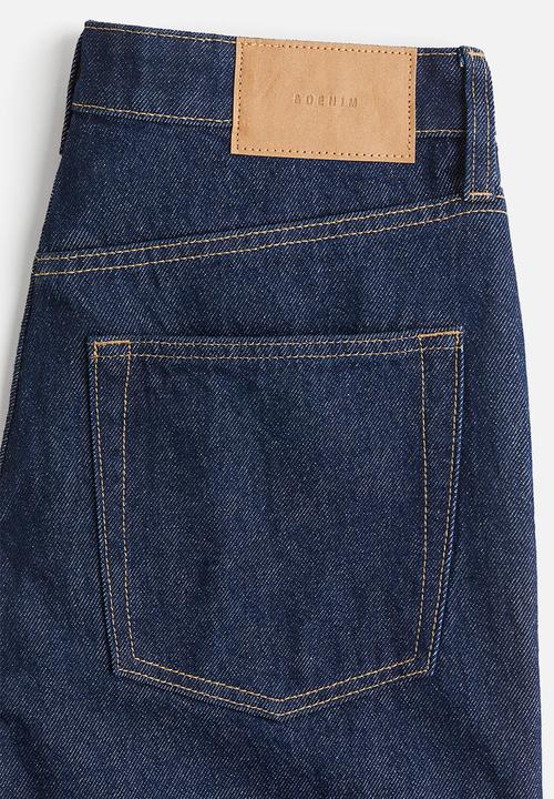 H&M - Wide high jeans - dark denim blue