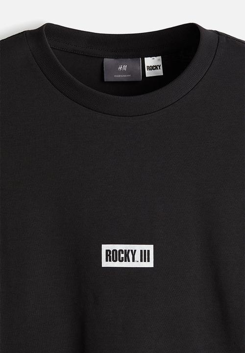 H&M - Oversized fit printed T-shirt - black rocky