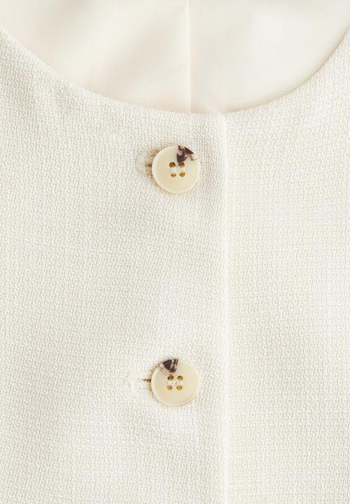 H&M - Long waistcoat - cream