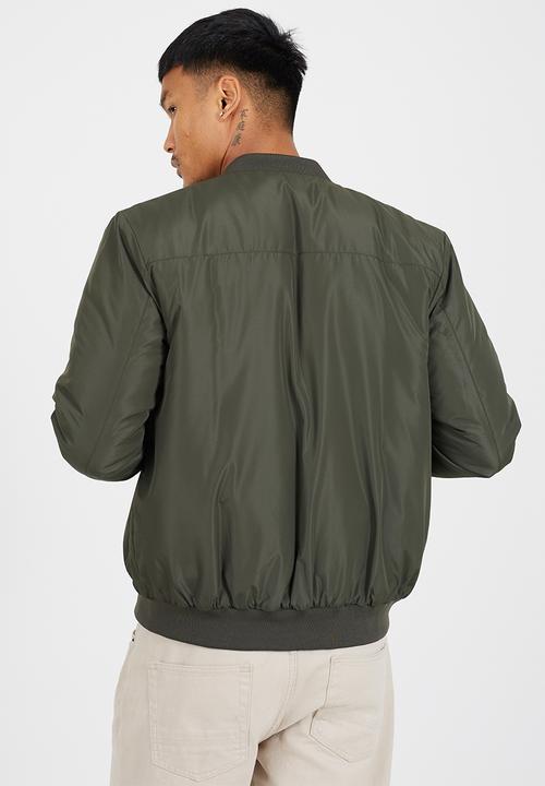 Brave Soul - Padded Bomber Jacket - Khaki