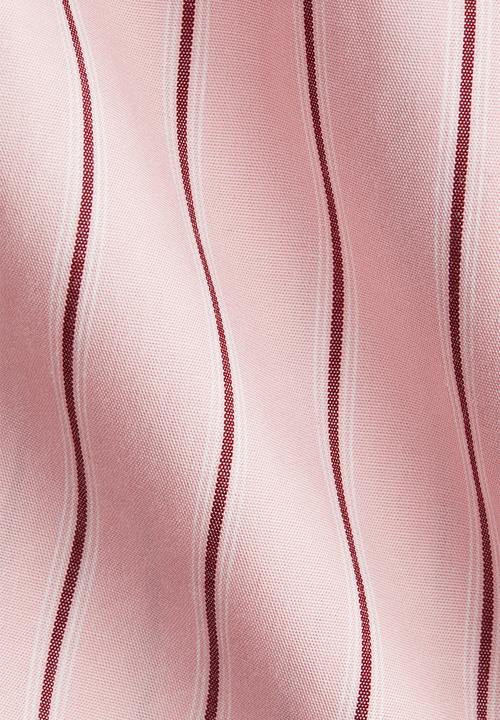 H&M - Tie-front poplin dress - light pink striped