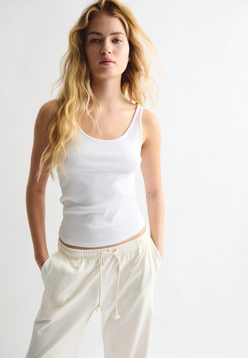 H&M - Wide joggers - cream