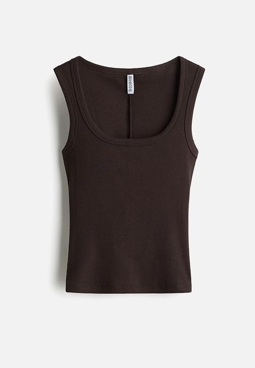 H&M - Ribbed vest top - dark brown