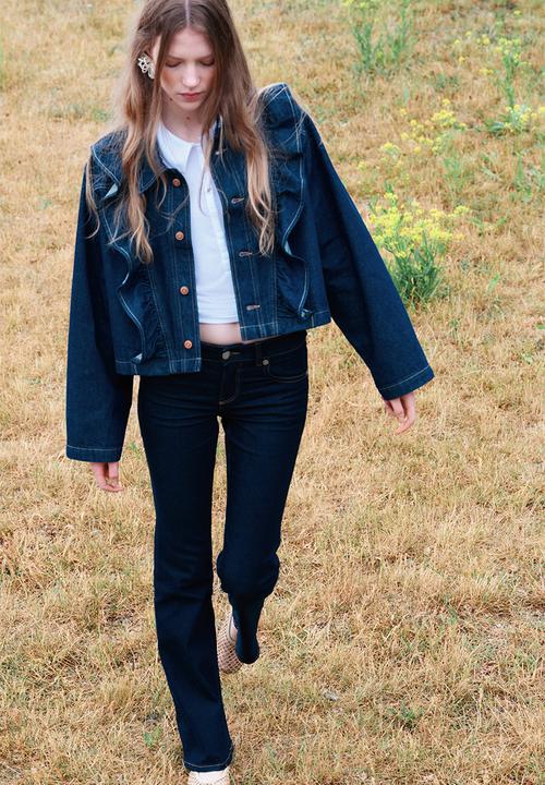 H&M - Flared low jeans - dark denim blue