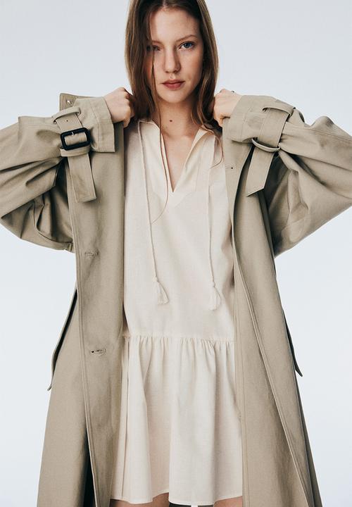 H&M - Flared-hem dress - cream