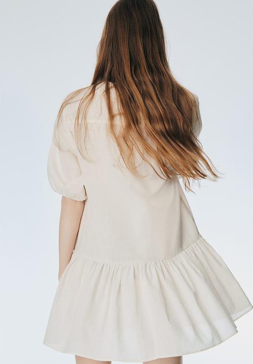 H&M - Flared-hem dress - cream