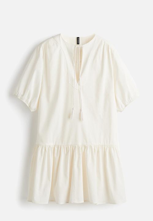 H&M - Flared-hem dress - cream