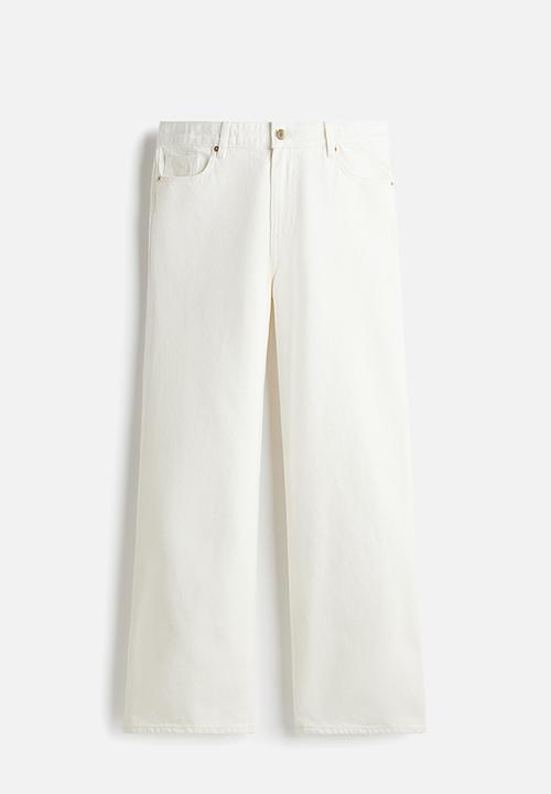 H&M - Wide regular jeans - white