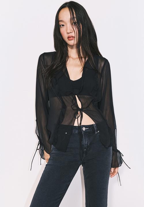 H&M - Flared low jeans - dark grey