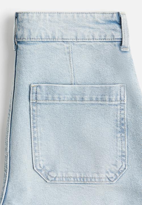 H&M - Wide high ankle jeans - light denim blue