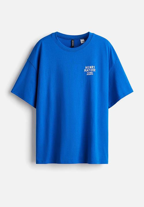 H&M - Oversized printed T-shirt - blue,multi
