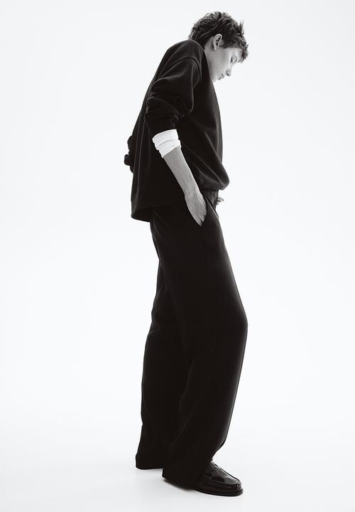 H&M - Straight crease-leg trousers - navy blue