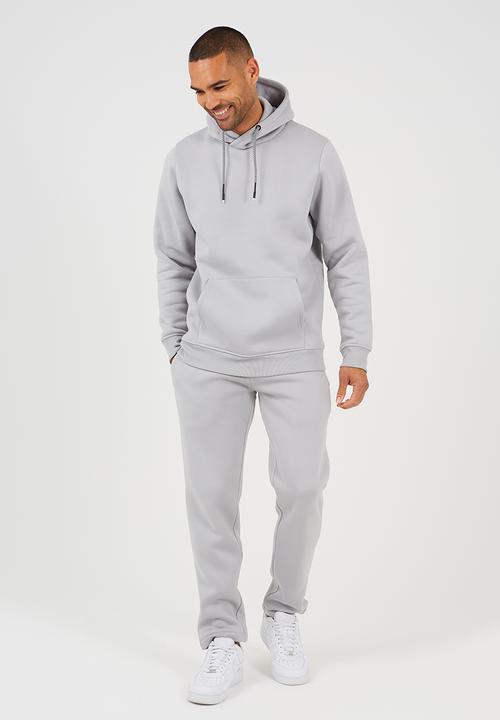 Brave Soul - Hoody With Cross Over Hood With Straight Leg Joggers - Storm Grey