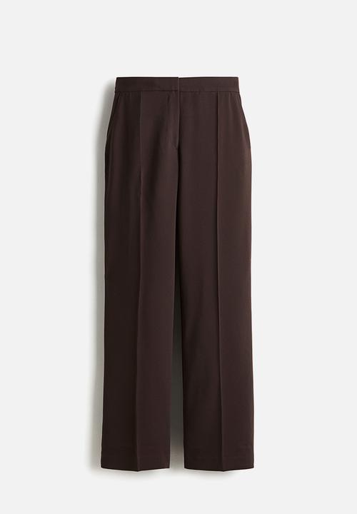 H&M - Straight crease-leg trousers - dark brown