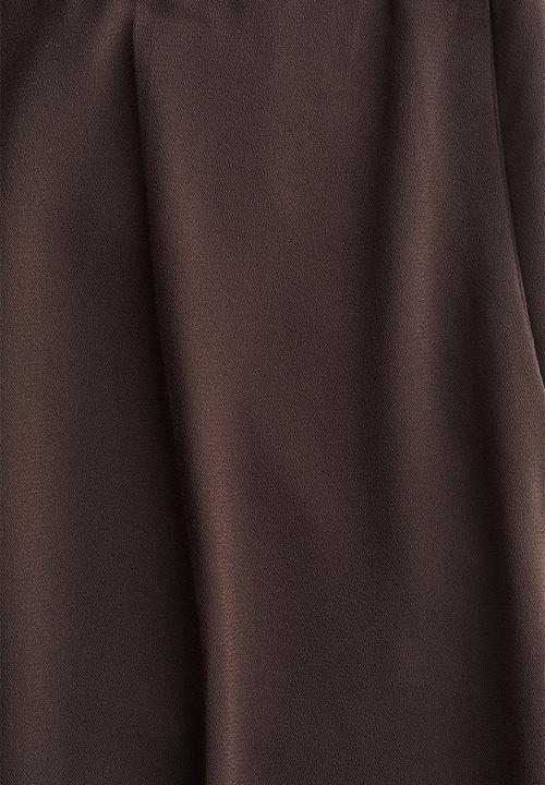 H&M - Straight crease-leg trousers - dark brown