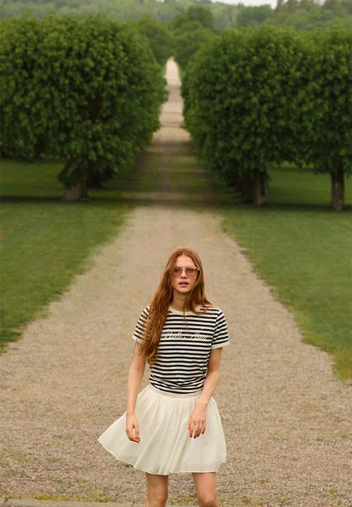 H&M - Cotton T-shirt - white/striped 