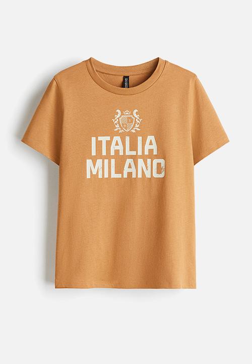 H&M - Cotton T-shirt -  light terracotta/italia 