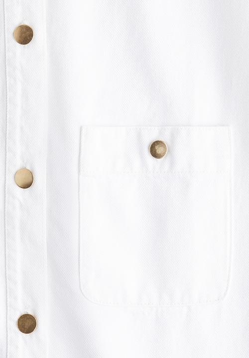H&M - Sleeveless denim dress - white