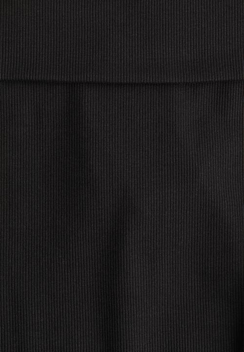 H&M - Ribbed off-the-shoulder top - black