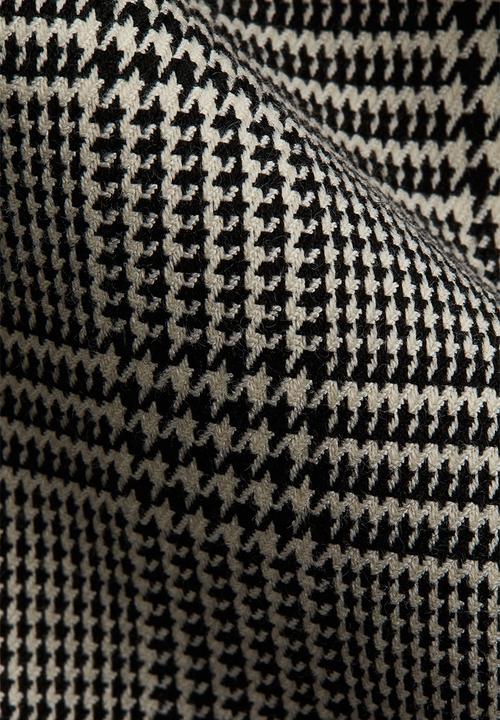 H&M - Short-sleeved dress - black dogtooth pattern