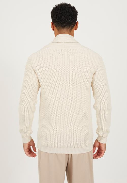 Brave Soul - Chunky Rib Knit Cardigan - Oatmeal