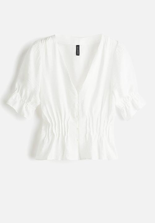 H&M - Peplum blouse - white
