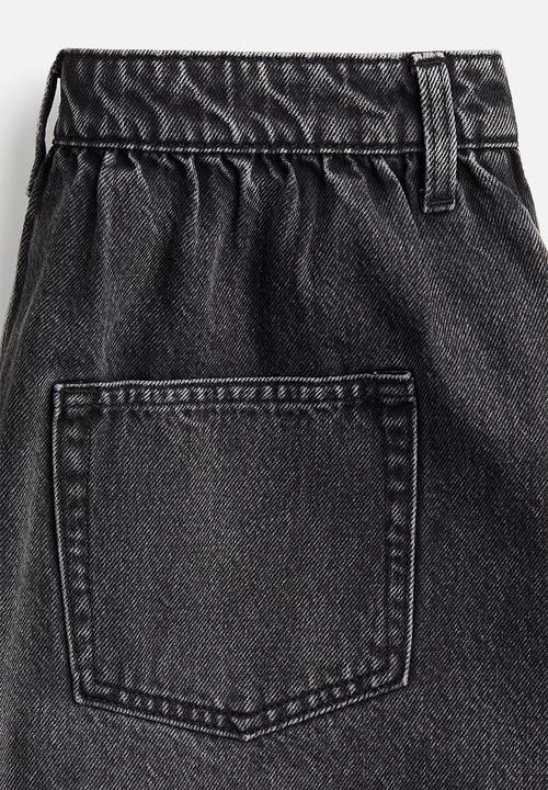 H&M - Denim mini skirt - grey