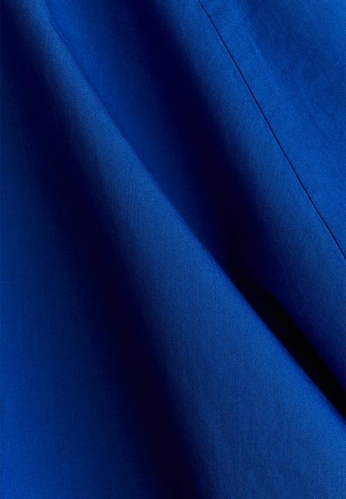 H&M - Flared poplin dress - bright blue