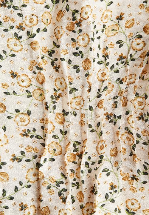 H&M - Peplum blouse - light beige floral 