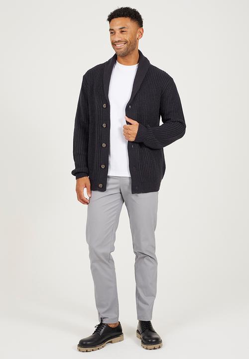 Brave Soul - Knitted Cardigan - Midnight Navy