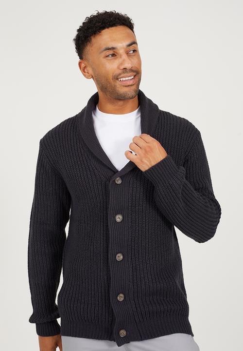 Brave Soul - Knitted Cardigan - Midnight Navy