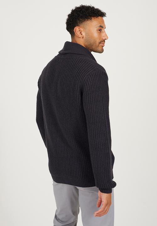 Brave Soul - Knitted Cardigan - Midnight Navy