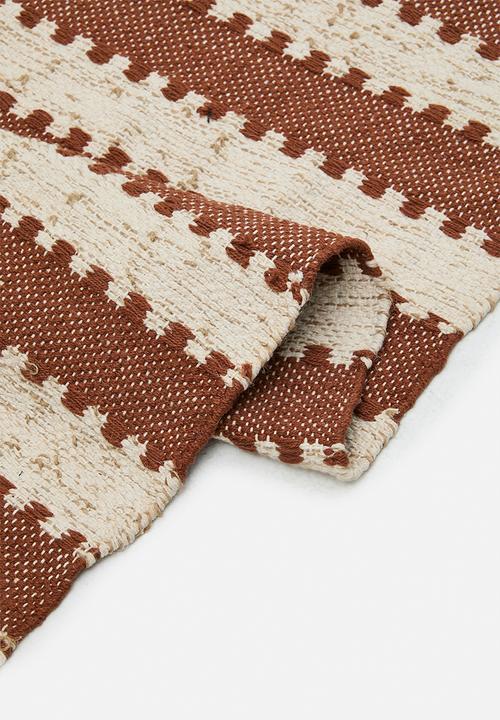 Sixth Floor - Cotton Woven Runner - Rust & Natural