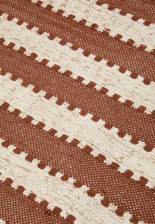 Sixth Floor - Cotton Woven Runner - Rust & Natural
