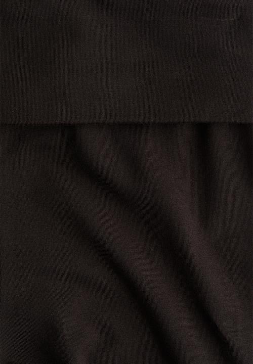 H&M - Foldover-waist cotton trousers - dark brown