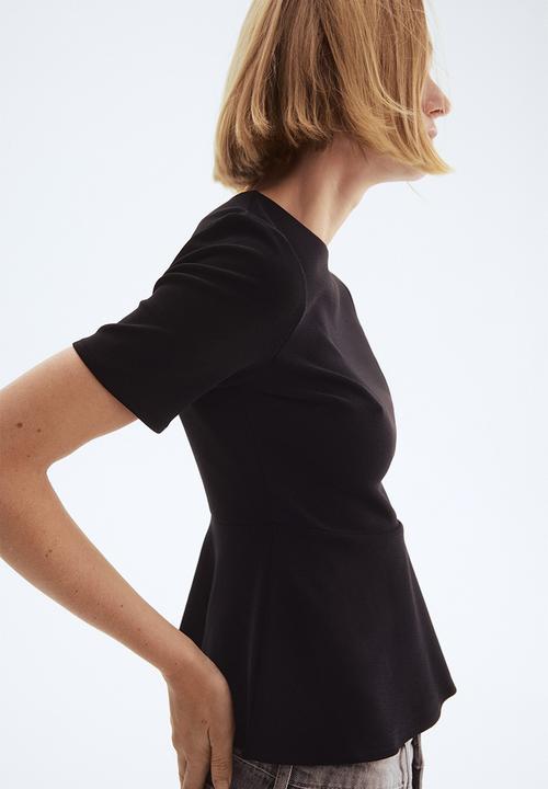 H&M - Peplum top - black