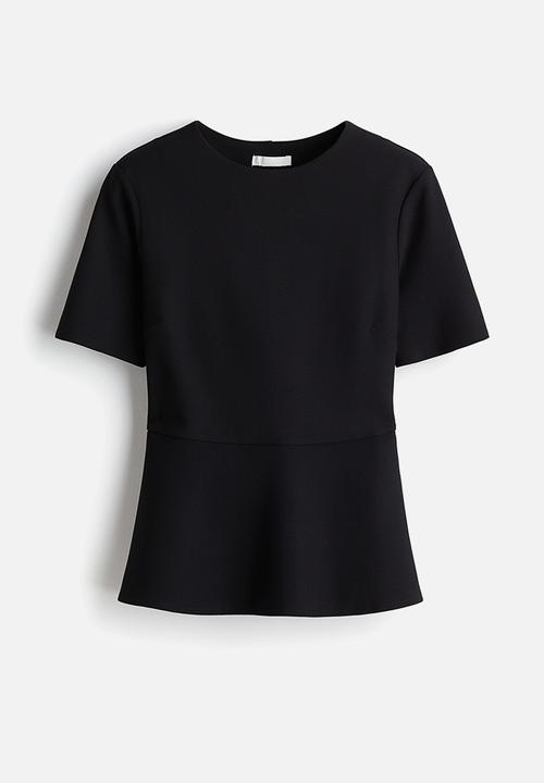 H&M - Peplum top - black