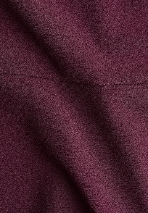 H&M - Peplum top - burgundy