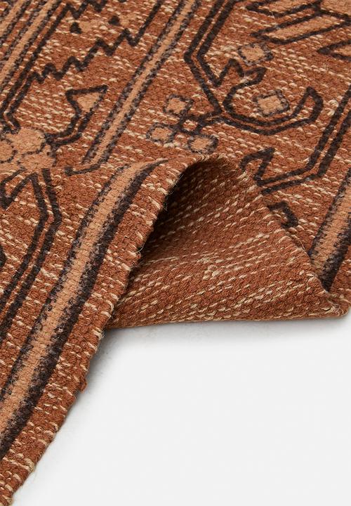 Sixth Floor - Flo Cotton Printed Rug - Rust