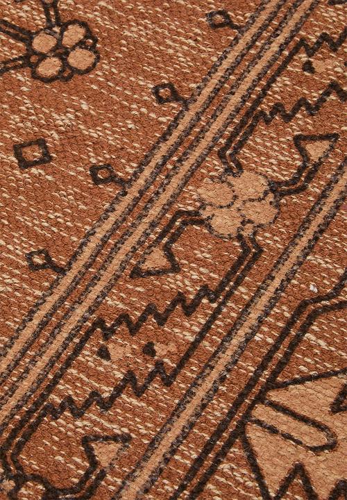 Sixth Floor - Flo Cotton Printed Rug - Rust