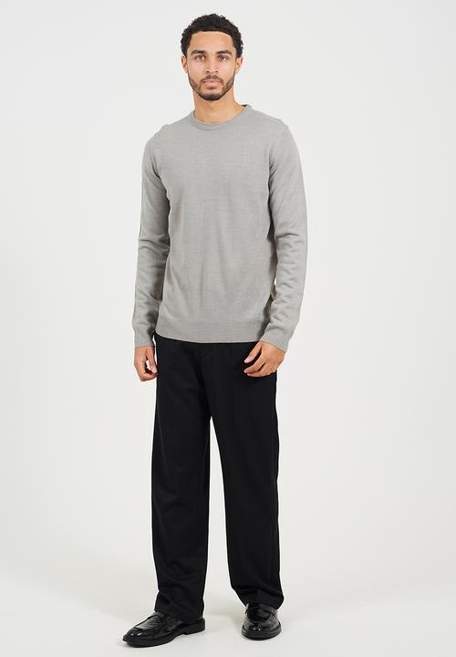 Brave Soul - Crew Neck Jumper - Silver Grey Marl