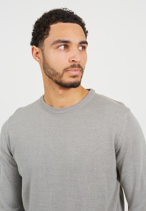 Brave Soul - Crew Neck Jumper - Silver Grey Marl