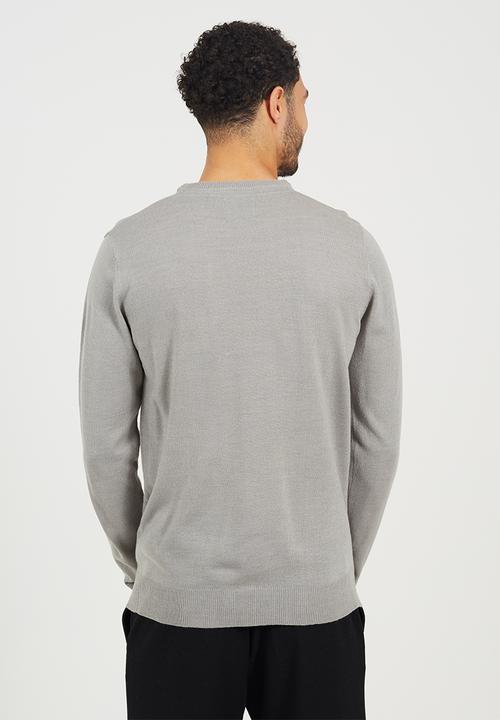 Brave Soul - Crew Neck Jumper - Silver Grey Marl