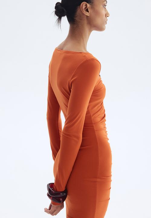 H&M - Draped mini dress - orange