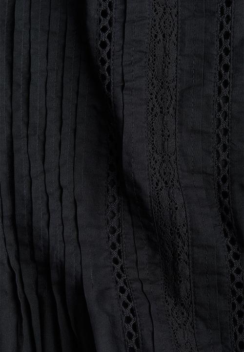H&M - Pintucked cotton blouse - black